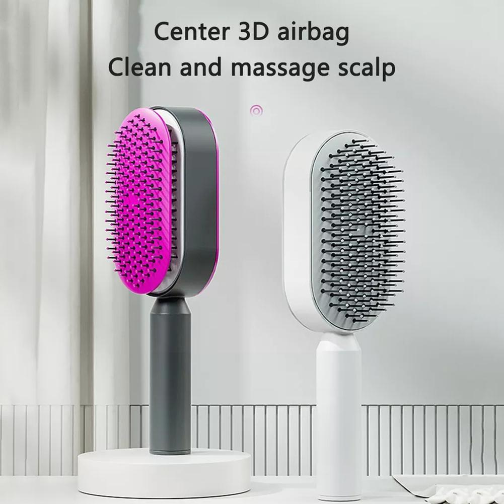 Self Cleaning Hair Brush Massage Scalp Promote Blood Circulation