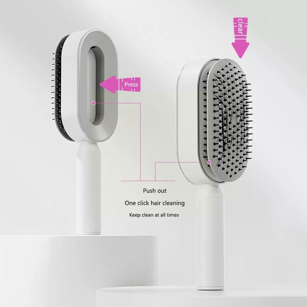 Self Cleaning Hair Brush Massage Scalp Promote Blood Circulation