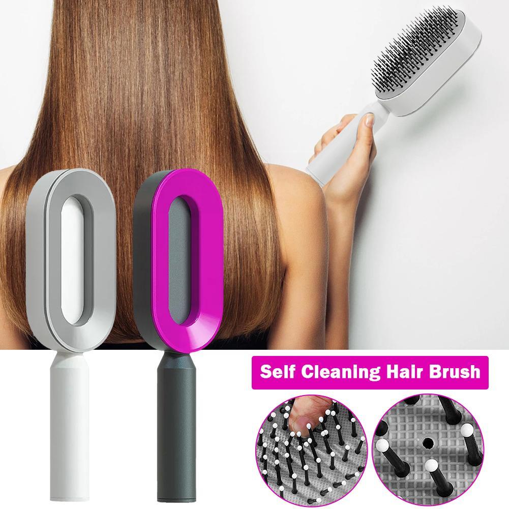 Self Cleaning Hair Brush Massage Scalp Promote Blood Circulation