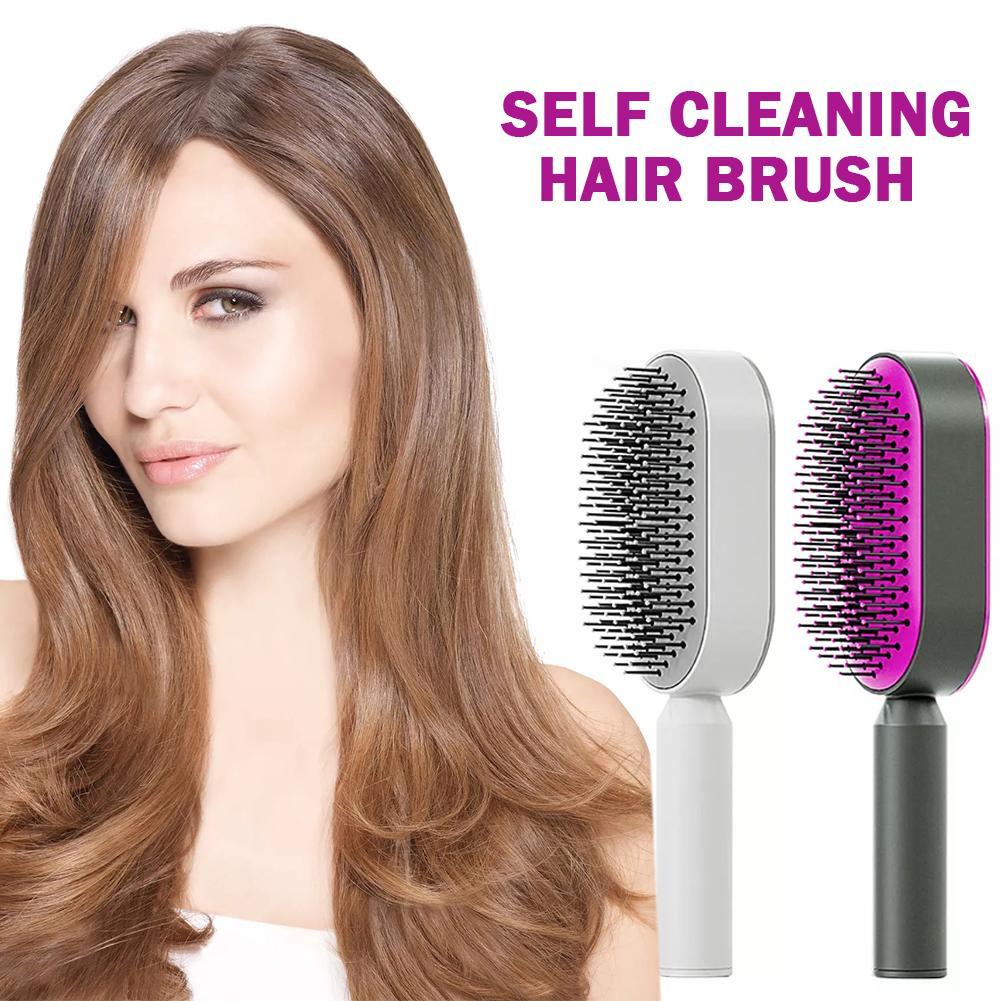 Self Cleaning Hair Brush Massage Scalp Promote Blood Circulation