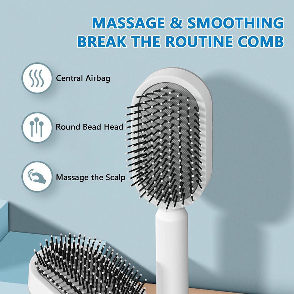 Self Cleaning Hair Brush Massage Scalp Promote Blood Circulation