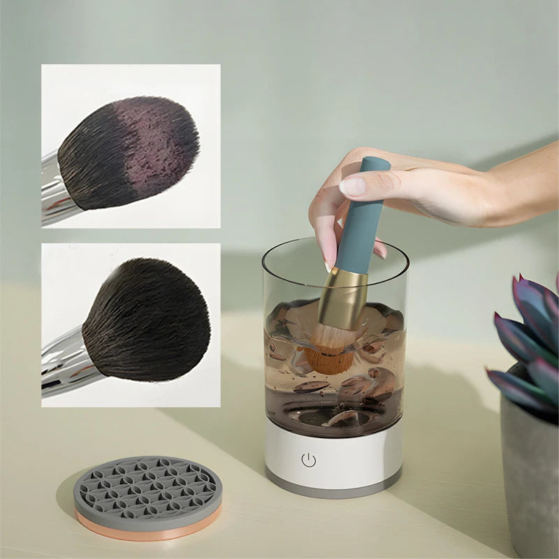 3 In 1 Electric Makeup Brush Cleaner  USB Charging Automatic Cosmetic Brush Cleaning Tools